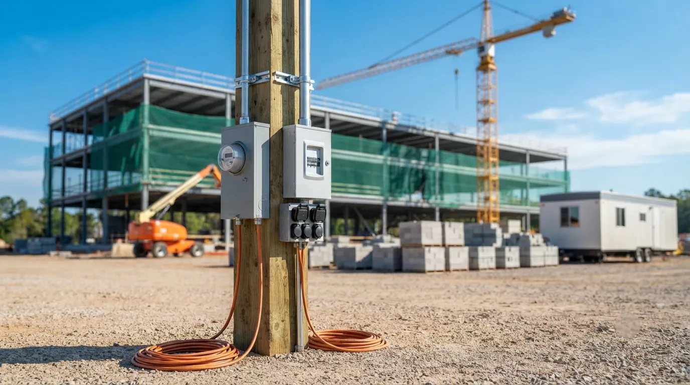 Temporary Power Pole in Elk Grove, CA